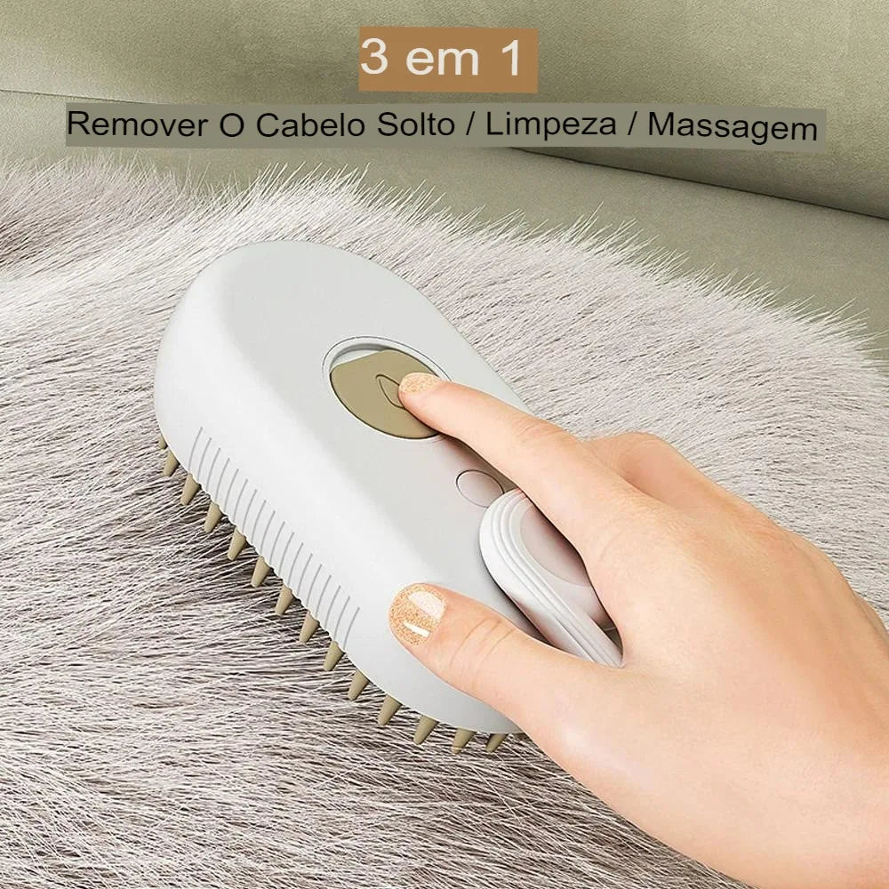 3 in 1 Steam Brush for Cat/Dog Pet Steam Hair Removal Massage Comb