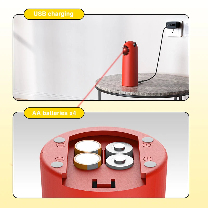 LED Laser Cat Toys Interactive Smart Teasing Pet Handheld Electronic Indoor Random Automatic Laser Cats Toy Accessories for Cat