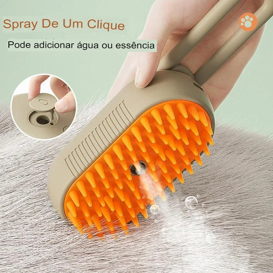 3 in 1 Steam Brush for Cat/Dog Pet Steam Hair Removal Massage Comb