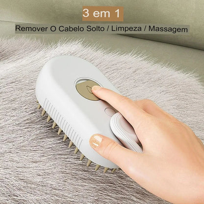 3 in 1 Steam Brush for Cat/Dog Pet Steam Hair Removal Massage Comb